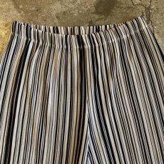 画像5: PLEATED STRIPE SATIN WIDE PANTS / W25~W29 (5)