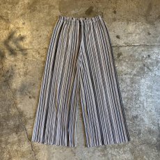 画像1: PLEATED STRIPE SATIN WIDE PANTS / W25~W29 (1)