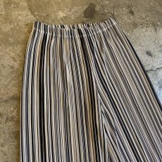 画像3: PLEATED STRIPE SATIN WIDE PANTS / W25~W29 (3)