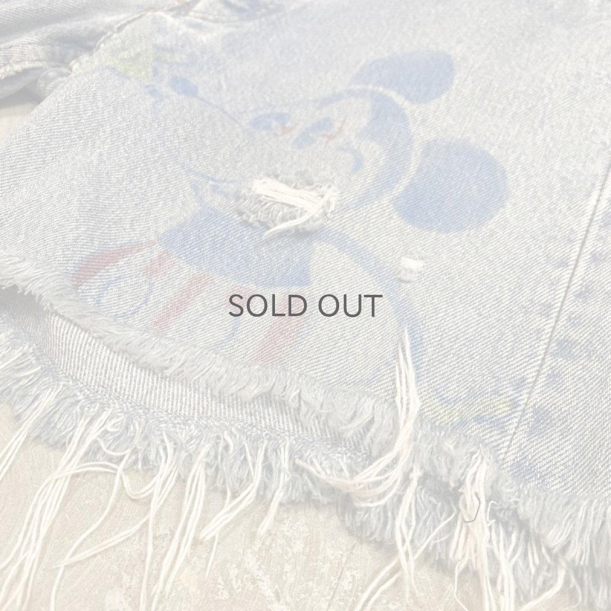 画像6: MICKEY & MINNIE MOUSE PAINTED DENIM SHORTS / W30 (6)