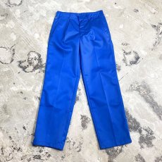 画像1: ROYAL BLUE COLOR CENTER CREASE SLACKS / W30 (1)