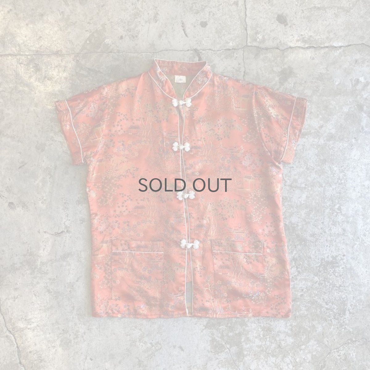 画像1: CHINA EMBROIDERY COLOR S/S SHIRT / Ladies S (1)
