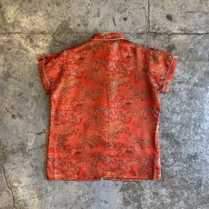 画像2: CHINA EMBROIDERY COLOR S/S SHIRT / Ladies S (2)