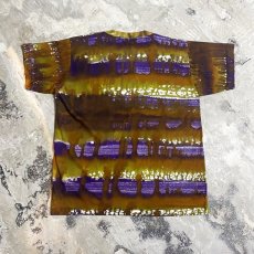 画像2: TIE DYE BORDER PATTERN S/S TEE / Mens XL (2)