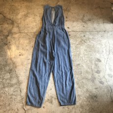 画像2: INDIGO BLUE COLOR RIBBON DESIGN JUMPSUIT / Ladies M (2)