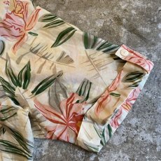 画像5: FLOWER PATTERN SILK S/S SHIRT / Ladies L (5)