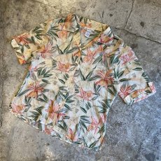 画像3: FLOWER PATTERN SILK S/S SHIRT / Ladies L (3)