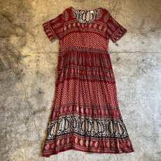 画像1: INDIA PATTERN RAYON ONE-PIECE / Ladies M (1)