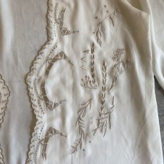 画像5: WHITE COLOR EMBROIDERY DESIGN GOWN / Ladies M (5)