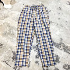 画像1: CHECK PATTERN WIDE SILHOUETTE PANTS / ~W38 (1)