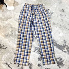 画像2: CHECK PATTERN WIDE SILHOUETTE PANTS / ~W38 (2)