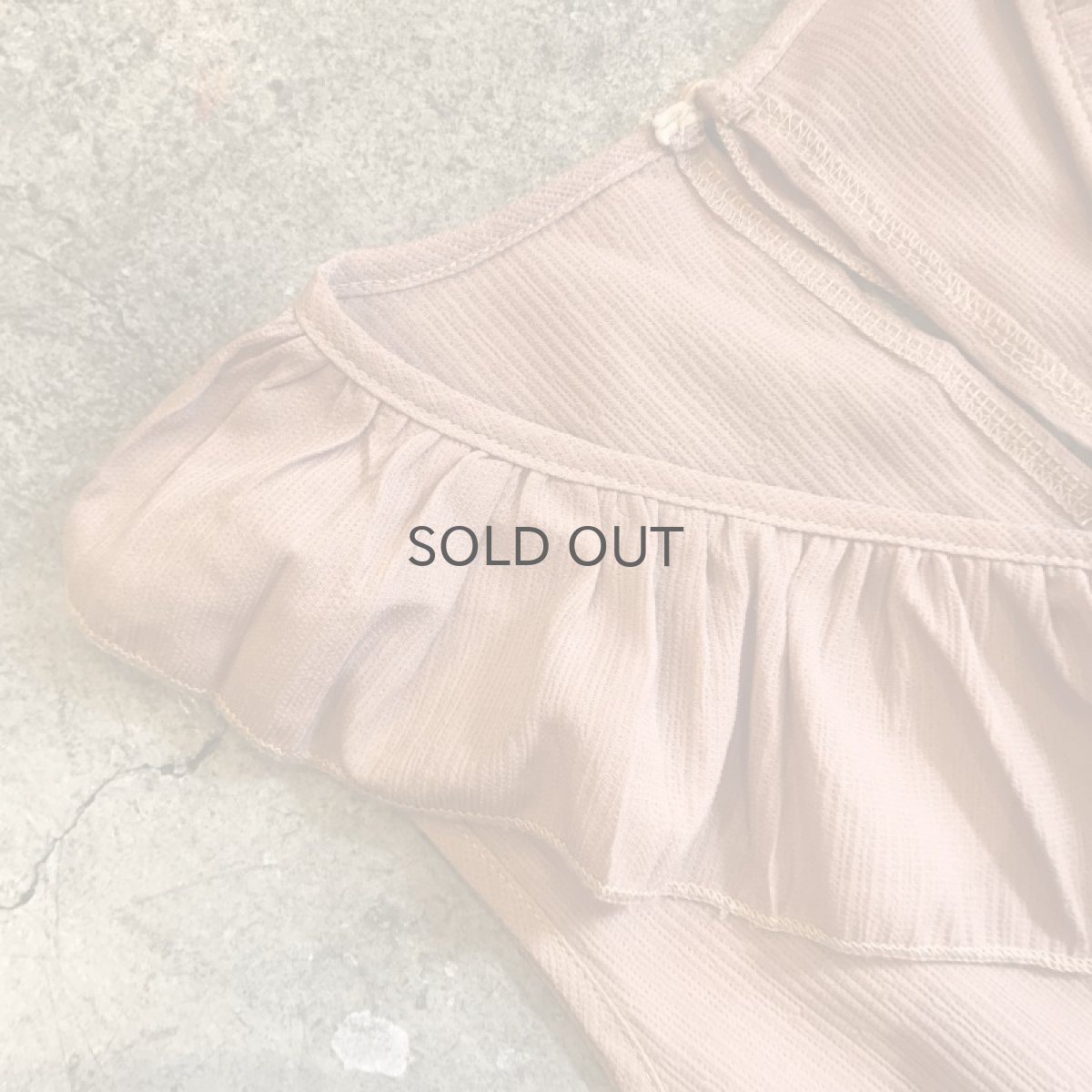 画像5: FRILL DESIGN PINK BEIGE COLOR N/S JUMPSUIT / Ladies M (5)