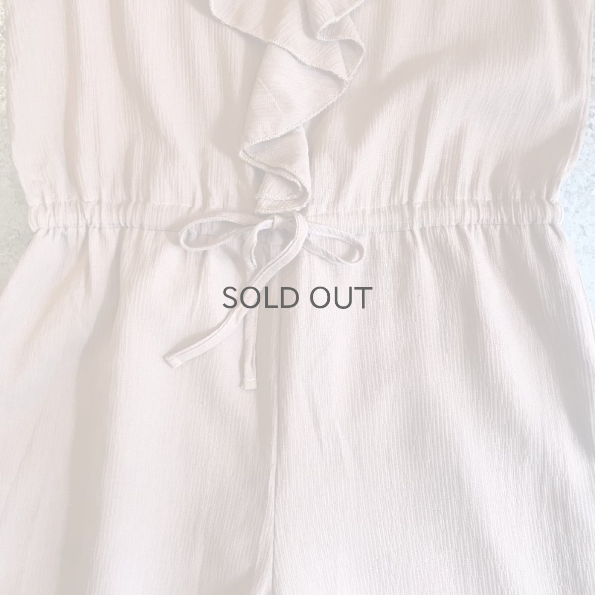 画像8: FRILL DESIGN PINK BEIGE COLOR N/S JUMPSUIT / Ladies M (8)