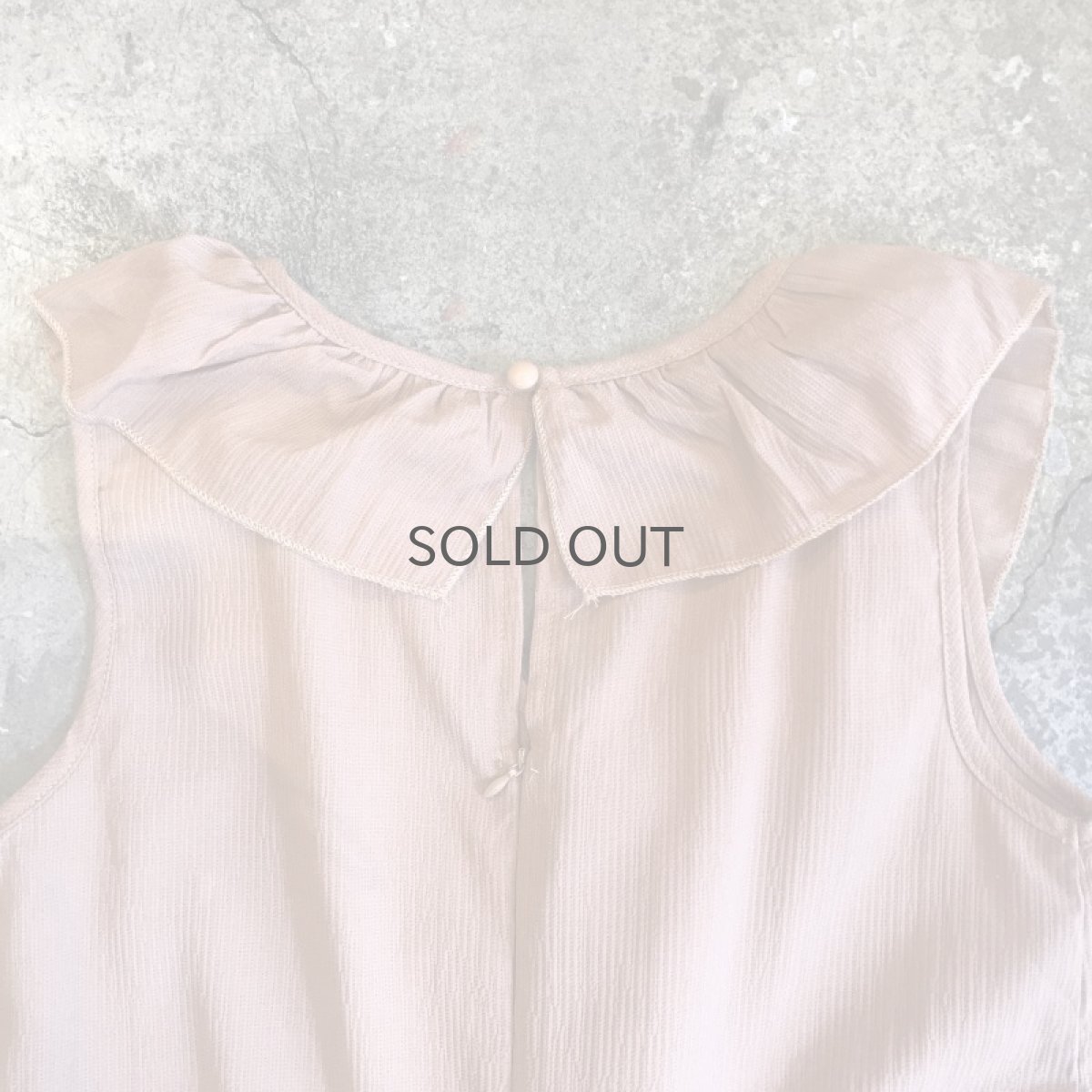 画像9: FRILL DESIGN PINK BEIGE COLOR N/S JUMPSUIT / Ladies M (9)