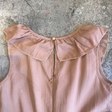 画像9: FRILL DESIGN PINK BEIGE COLOR N/S JUMPSUIT / Ladies M (9)