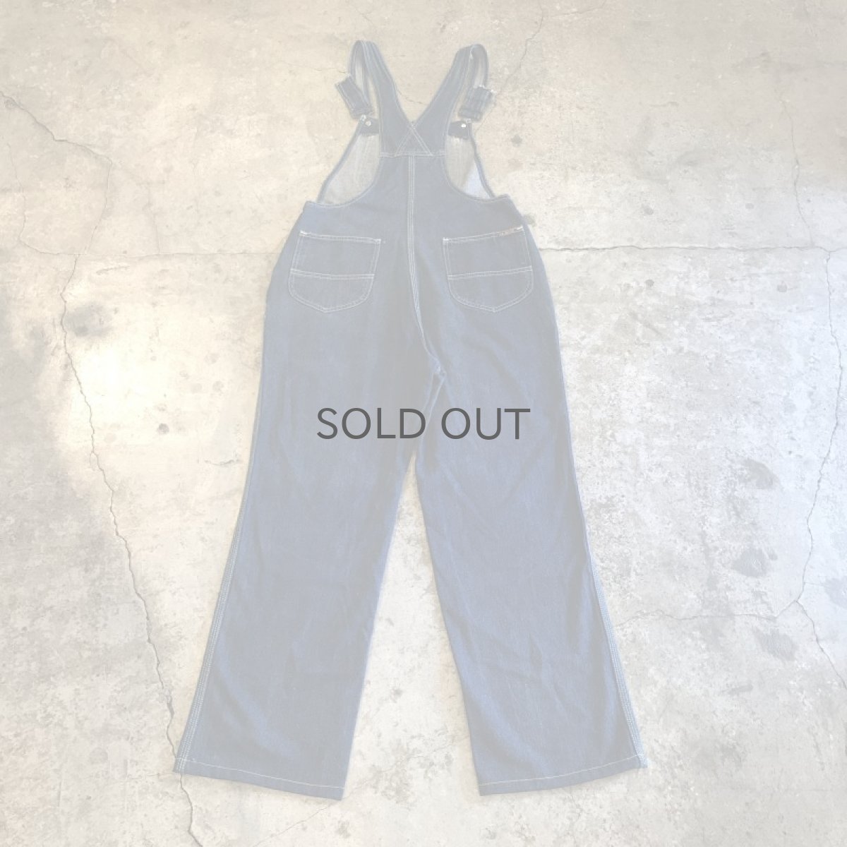 画像2: BLUE DENIM DESIGN OVER ALL / Ladies M(13~14) (2)