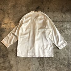 画像2: WHITE COLOR DESIGN PAJAMAS L/S SHIRT / Ladies L (2)