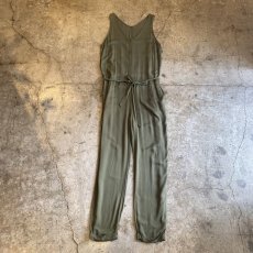 画像1: HENLEY NECK KHAKI COLOR DESIGN JUMPSUIT / Ladies M (1)