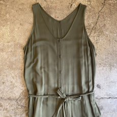 画像6: HENLEY NECK KHAKI COLOR DESIGN JUMPSUIT / Ladies M (6)