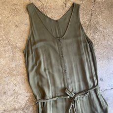 画像3: HENLEY NECK KHAKI COLOR DESIGN JUMPSUIT / Ladies M (3)