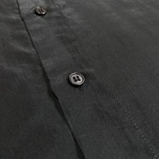 画像5: BLACK COLOR SILK L/S SHIRT / Mens L (5)