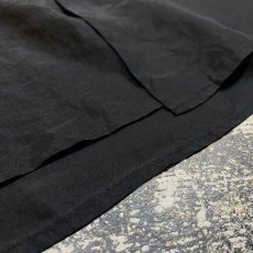 画像7: BLACK COLOR SILK L/S SHIRT / Mens L (7)