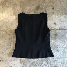 画像2: BLACK COLOR SIDE ZIP DESIGN N/S TOPS / Ladies M(4) (2)