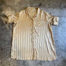 画像1: STRIPE LUSTER COLOR LONG DESIGN SHIRT / Ladies L(4X) (1)