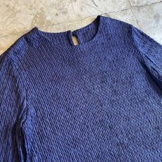 画像3: TWIST DESIGN NAVY COLOR L/S TOPS / Ladies S (3)