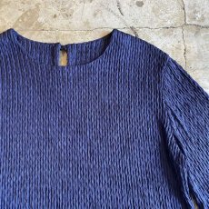 画像6: TWIST DESIGN NAVY COLOR L/S TOPS / Ladies S (6)