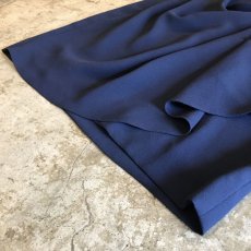 画像4: NAVY COLOR WAIST RIBBON DESIGN DRAPE LONG TOPS / Ladies M(8) (4)