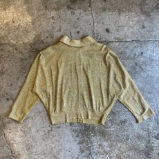 画像2: OLD GLITTER DESIGN DOLMAN SLEEVE ZIP SHIRT / Ladies S (2)