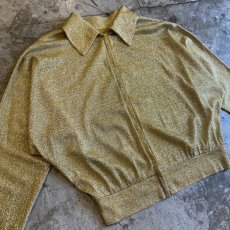 画像3: OLD GLITTER DESIGN DOLMAN SLEEVE ZIP SHIRT / Ladies S (3)