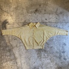 画像5: OLD GLITTER DESIGN DOLMAN SLEEVE ZIP SHIRT / Ladies S (5)