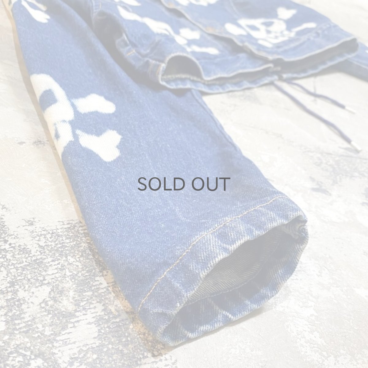 画像5: 80's SKULL BLEACH SHORT DENIM JACKET / Mens S(M) (5)