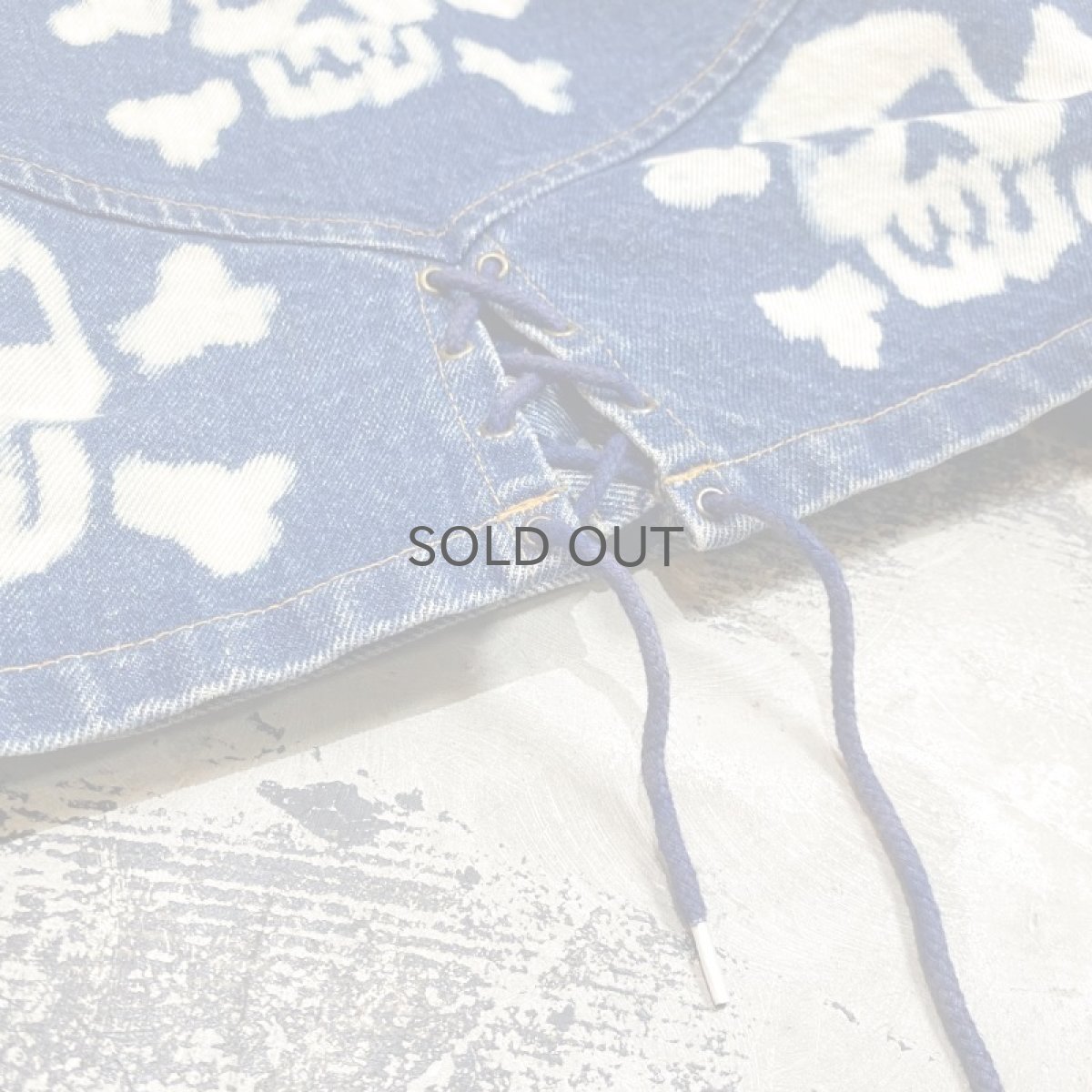 画像7: 80's SKULL BLEACH SHORT DENIM JACKET / Mens S(M) (7)