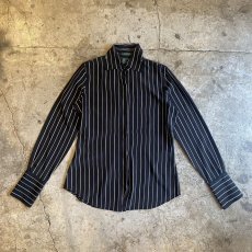 画像1: 【RALPH LAUREN】STRIPE DESIGN SILK SHIRT / M(4) (1)