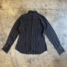 画像2: 【RALPH LAUREN】STRIPE DESIGN SILK SHIRT / M(4) (2)