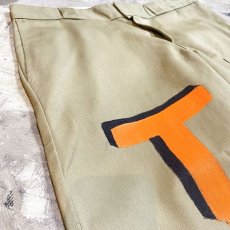 画像3: HAND PAINTED "T H C E K A" WORK PANTS / W34 (3)