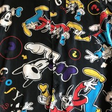 画像9: ALL OVER "DISNEY" CHARACTER PRINTED SILK S/S SHIRT / Ladies L(S) (9)