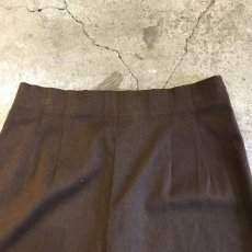 画像6: HI WAIST DESIGN BROWN COLOR TAPERED PANTS / W29 (6)