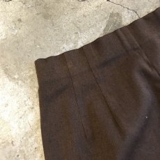 画像7: HI WAIST DESIGN BROWN COLOR TAPERED PANTS / W29 (7)