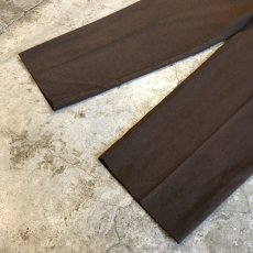 画像4: HI WAIST DESIGN BROWN COLOR TAPERED PANTS / W29 (4)