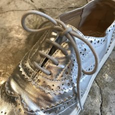 画像6: METALLIC LEATHER LACE UP SHOES / UK 4.5  (6)