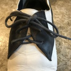 画像7: 2TONE MONOCHROME COLOR DESIGN LEATHER LACE UP SHOES / 7.5  (7)