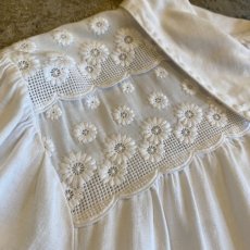 画像7: OLD FLORAL EMBROIDERY COTTON ONE-PIECE / Ladies M (7)