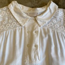 画像5: OLD FLORAL EMBROIDERY COTTON ONE-PIECE / Ladies M (5)