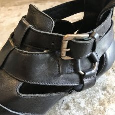 画像7: CROSS DESIGN LEATHER SANDAL / 37 / MADE IN ITALY (7)