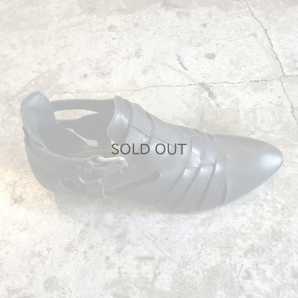 画像5: CROSS DESIGN LEATHER SANDAL / 37 / MADE IN ITALY (5)