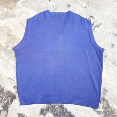 画像2: LAVENDER COLOR COTTON KNIT VEST / Mens 2X (2)